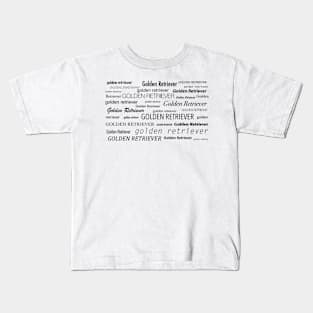 Golden Retriever Word Cloud Kids T-Shirt